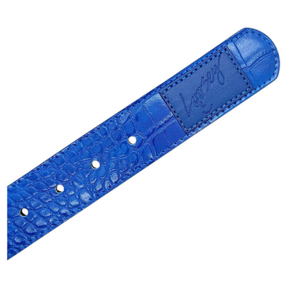 LOOSEY PREMIUM CROCK SKIN BELT BLUE