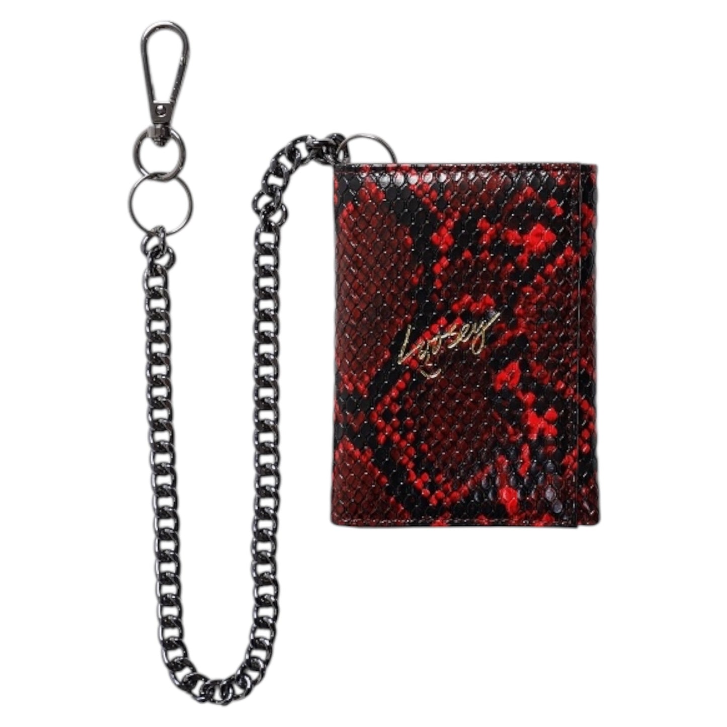 LOOSEY CHAIN GANG WALLET RED SNAKE SKIN