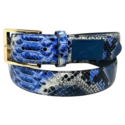 LOOSEY PREMIUM SNAKE SKIN BELT BLUE