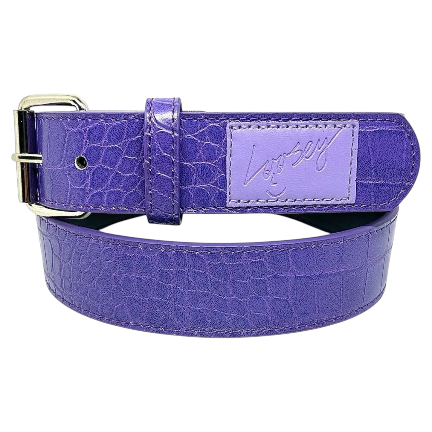 LOOSEY PREMIUM CROCK SKIN BELT PURPLE