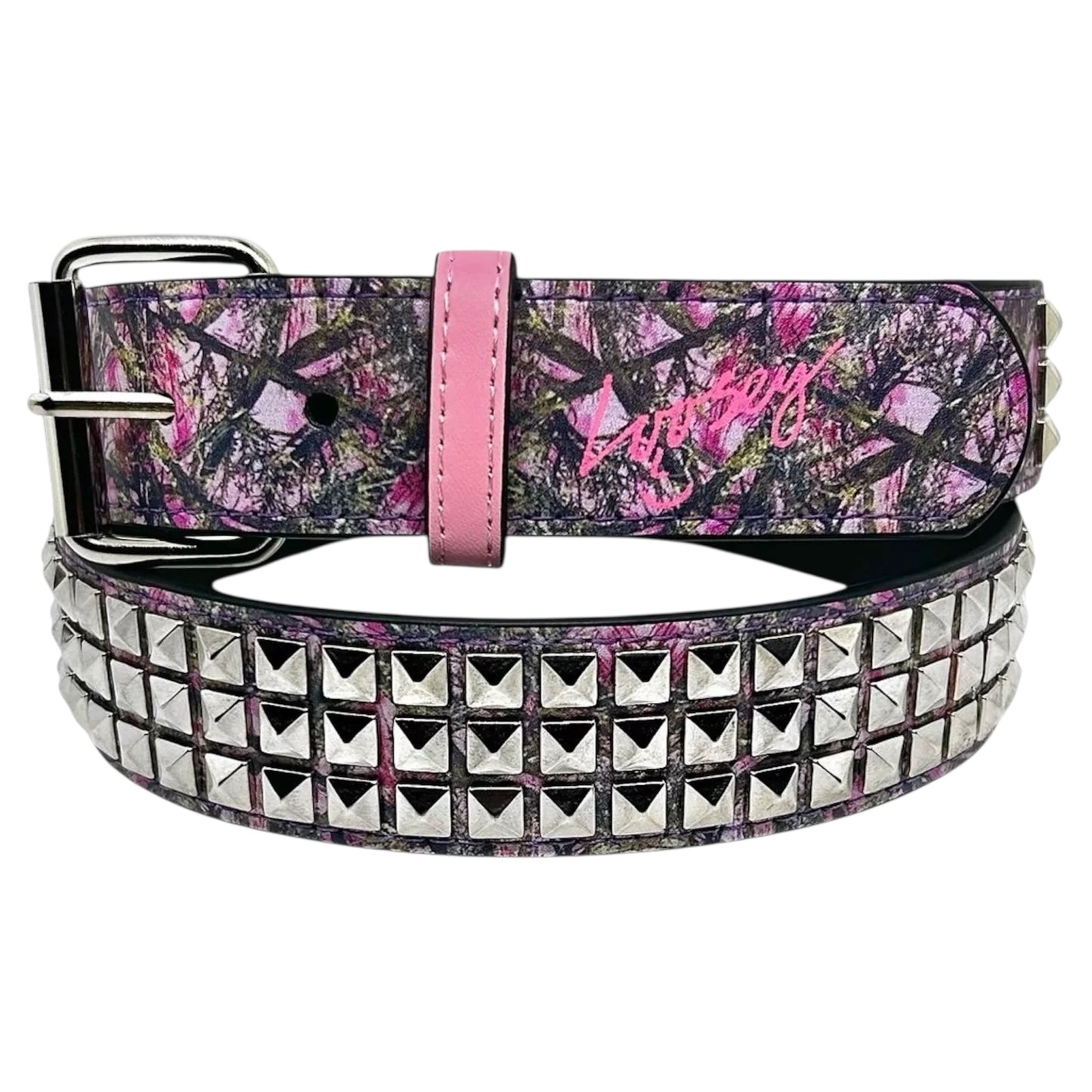 LOOSEY PREMIUM CAMO PINK STUD BELT