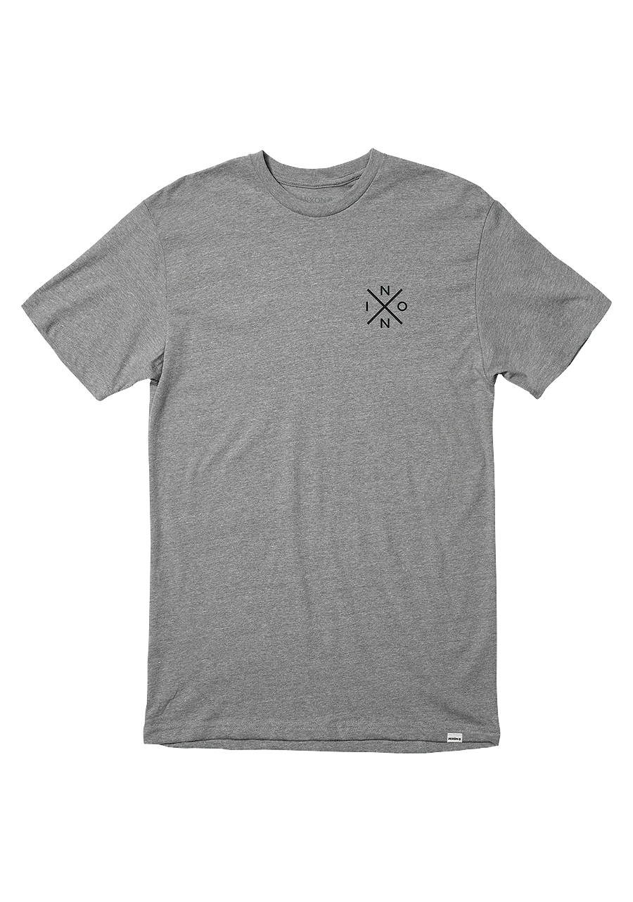 NIXON SPOT TEE DARK HEATHER GREY