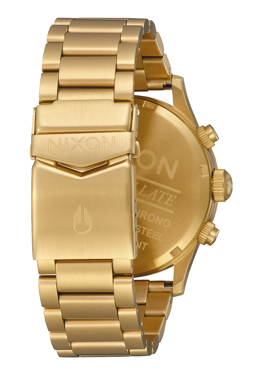 NIXON SENTRY CHRONO WATCH ALL GOLD