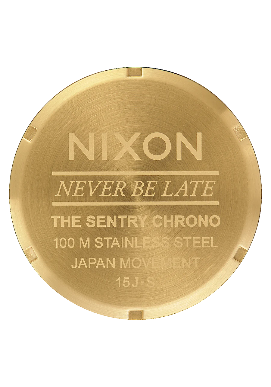 NIXON SENTRY CHRONO WATCH ALL GOLD