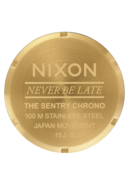 NIXON SENTRY CHRONO WATCH ALL GOLD