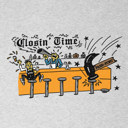 PASSPORT CLOSING TIME TEE ASH