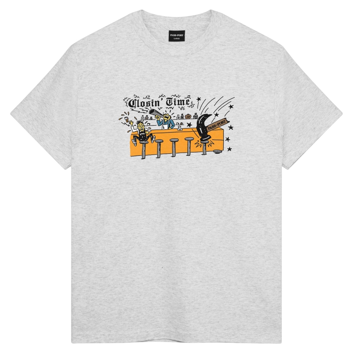 PASSPORT CLOSING TIME TEE ASH