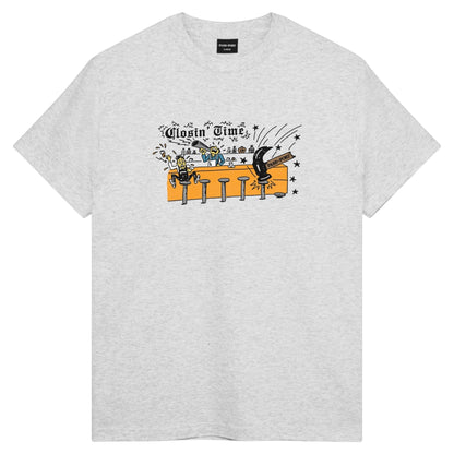 PASSPORT CLOSING TIME TEE ASH