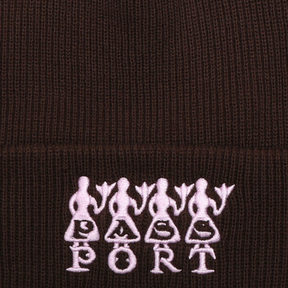 PASSPORT 4 FLOWERS ORGANIC COTTON BEANIE CHOCOLATE