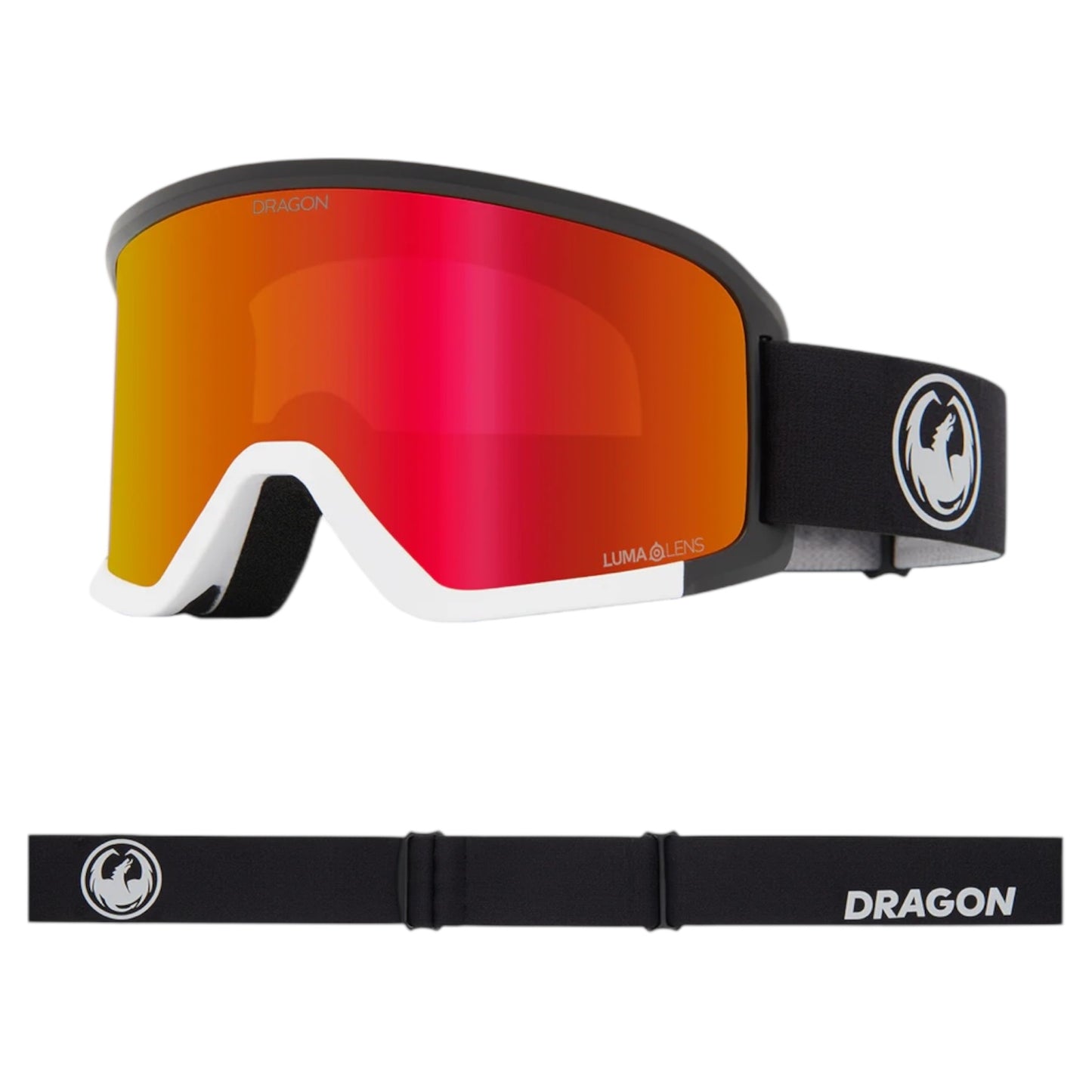 DRAGON DX3 PLUS OTG NOVEAU BLACK LUMA LENS RED ION PLUS DARK SMOKE GOGGLE