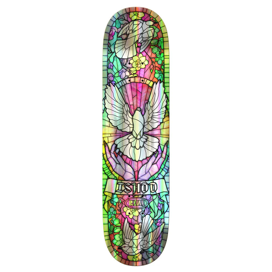 REAL ISHOD CATHEDRAL HOLOGRAPHIC RAINBOW FOIL TWIN TAIL DECK 8.5