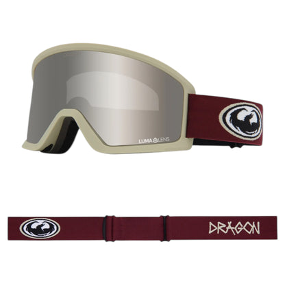 DRAGON DX3 PLUS OTG OLD SKOOL LUMA LENS SILVER ION PLUS AMBER GOGGLE