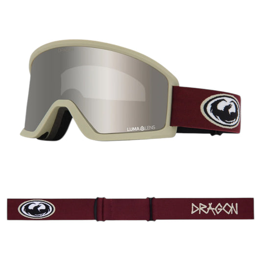 DRAGON DX3 PLUS OTG OLD SKOOL LUMA LENS SILVER ION PLUS AMBER GOGGLE