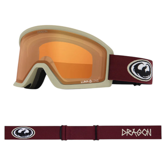 DRAGON DX3 PLUS OTG OLD SKOOL LUMA LENS SILVER ION PLUS AMBER GOGGLE
