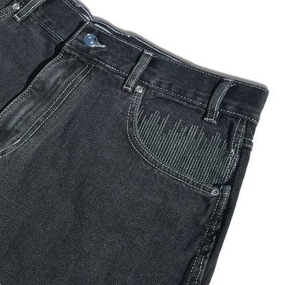 FROSTED CPU. JORTS SHORTS OFF BLACK