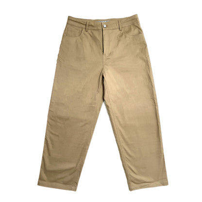 FROSTED STRETCHY COTTON PANTS BEIGE
