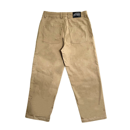 FROSTED STRETCHY COTTON PANTS BEIGE