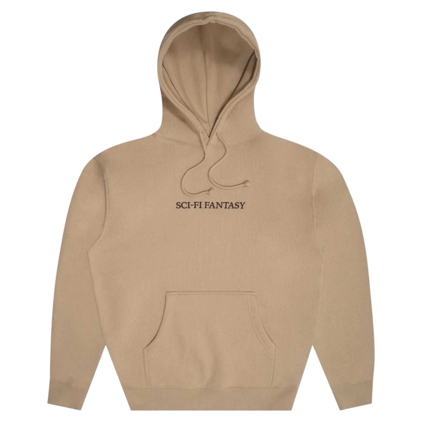 SCI FI FANTASY LOGO HOODED FLEECE STONE