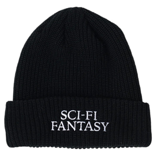 SCI FI FANTASY LOGO BEANIE BLACK