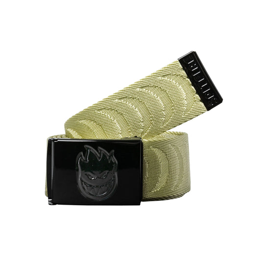 CEINTURE WEB SPITFIRE BIGHEAD CRESCENT JACQUARD TAN/NOIR