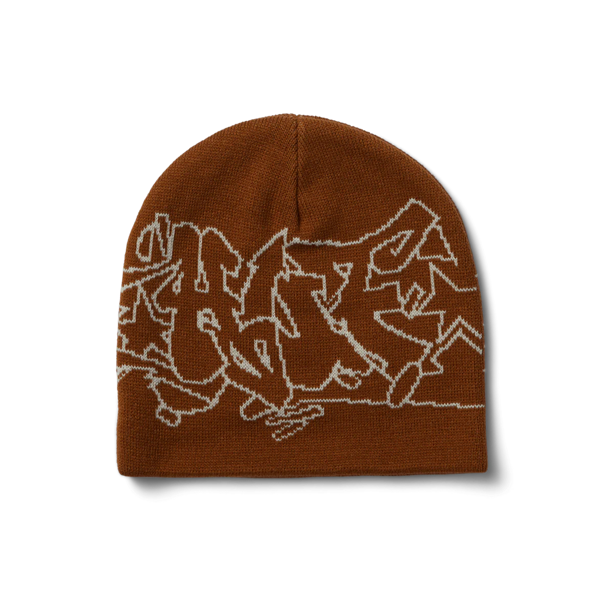 HUF OUTLINES SKULL BEANIE RUSSET