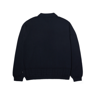 HUF TOWNER LONGSLEEVE KNIT TOP NAVY