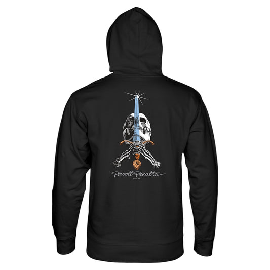 POWELL PERALTA SKULL AMD SWORD HOODY BLACK