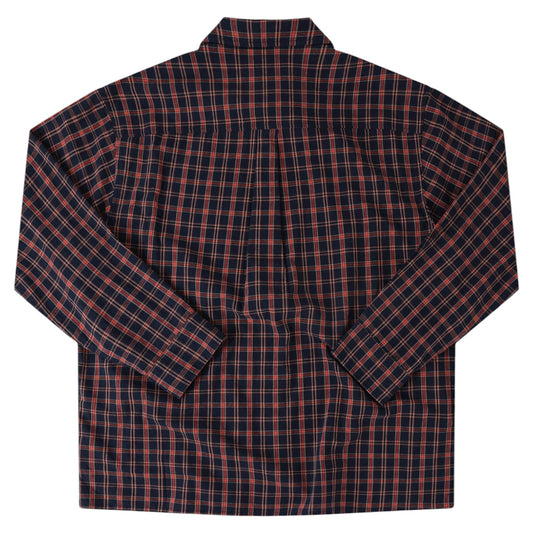 FORMER VIVIAN CHECK LONG SLEEVE NAVY