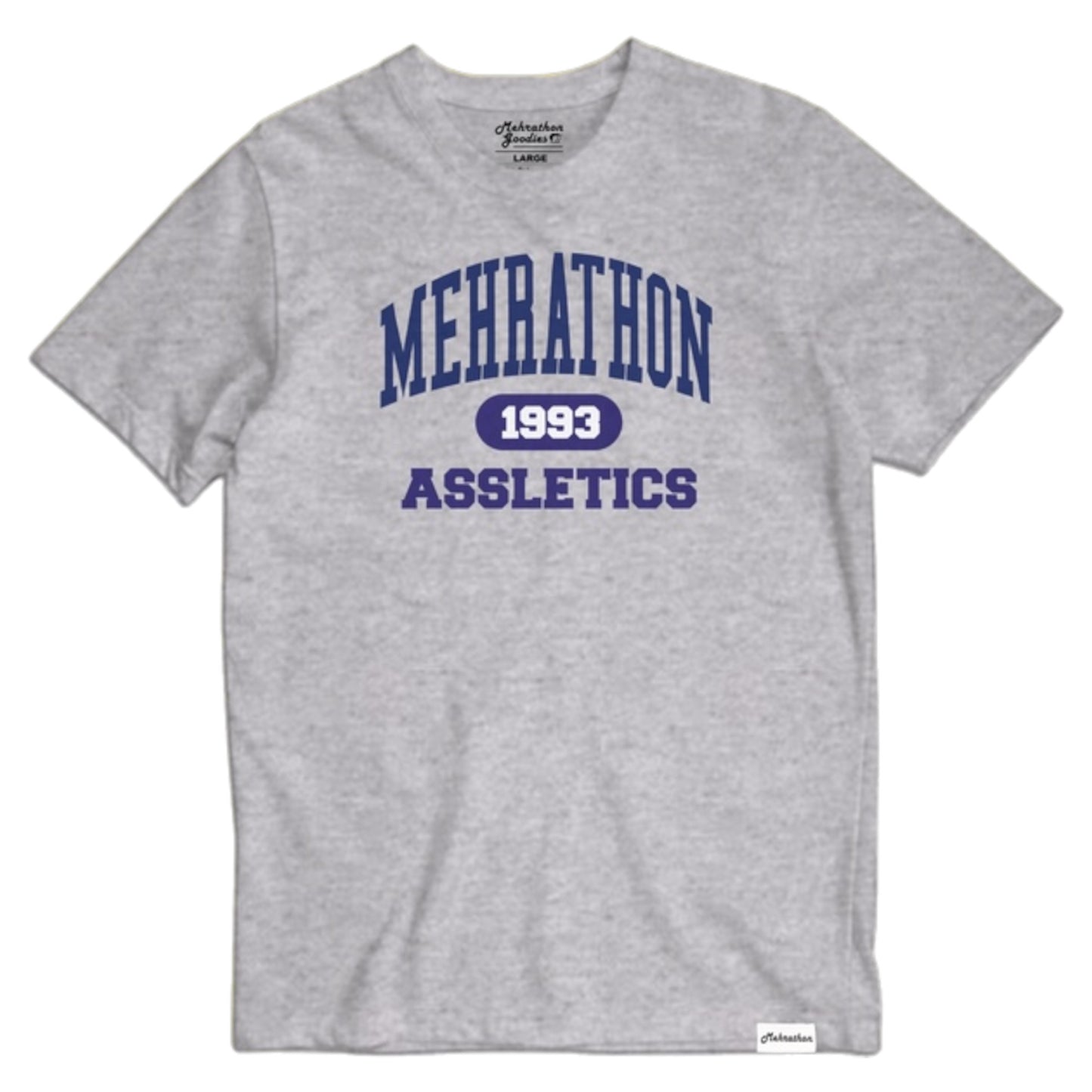 MEHRATHON ASSLETHICS TEE HEATHER GREY
