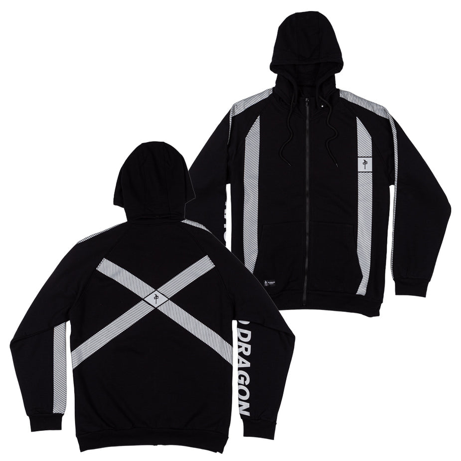 RDS ZIP HIGH VIS FIRE RETARDENT HOODIE BLACK BLACK