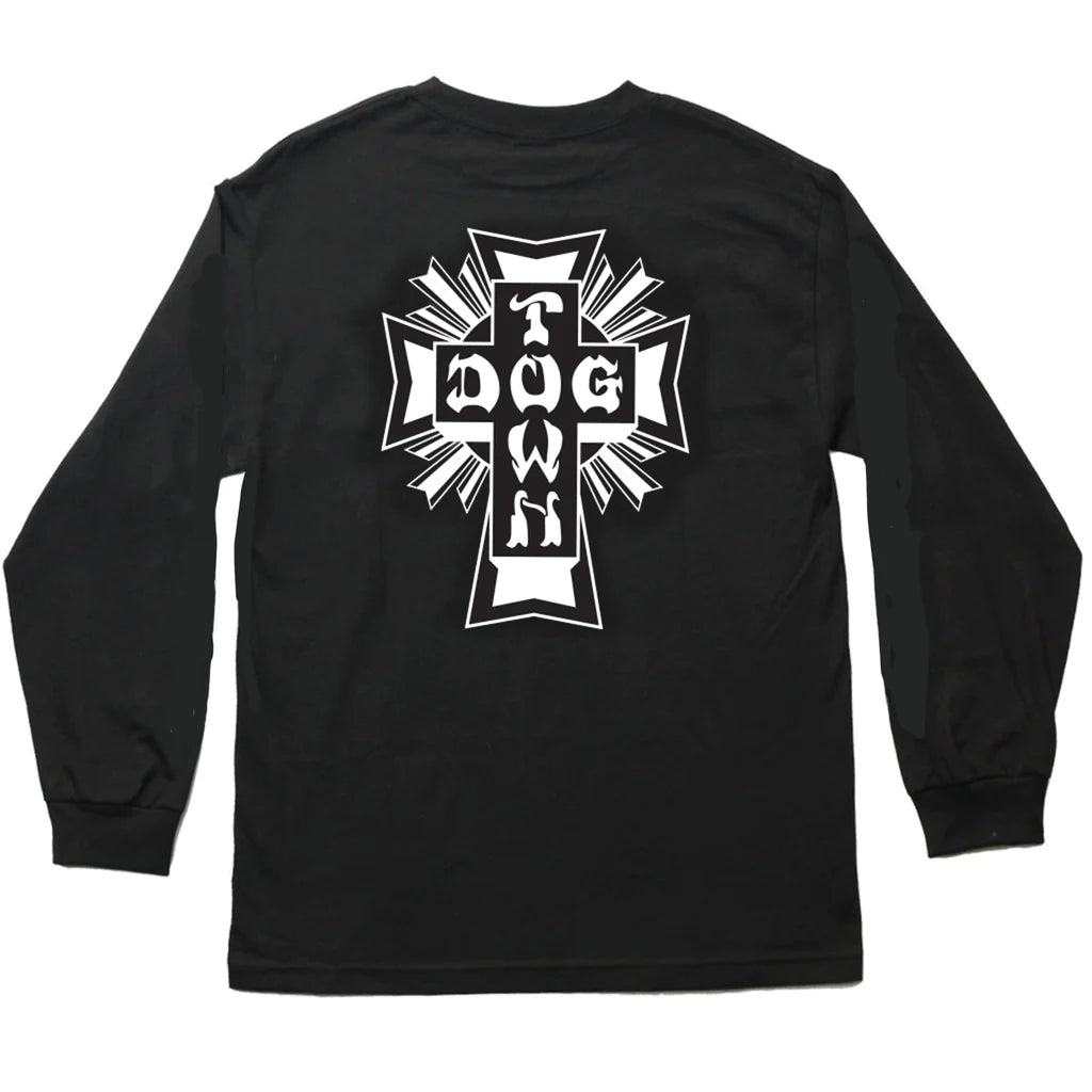 DOGTOWN CROSS LOGO LONG SLEEVE BLACK