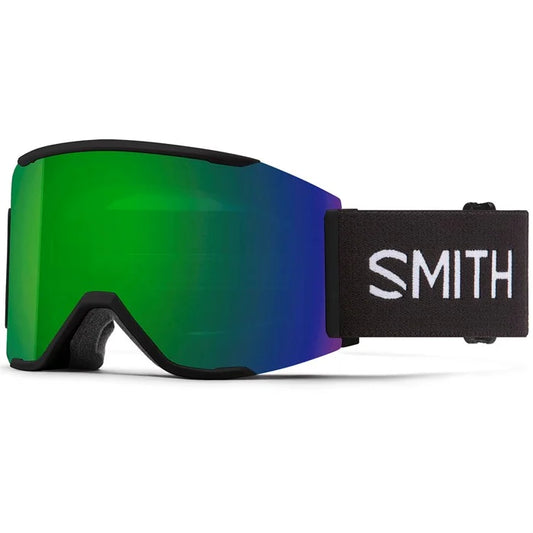 SMITH SQUAD MAG BLACK GOGGLES CHROMAPOP EVERYDAY GREEN MIRROR/CHROMAPOP STORM BLUE SENSOR MIRROR