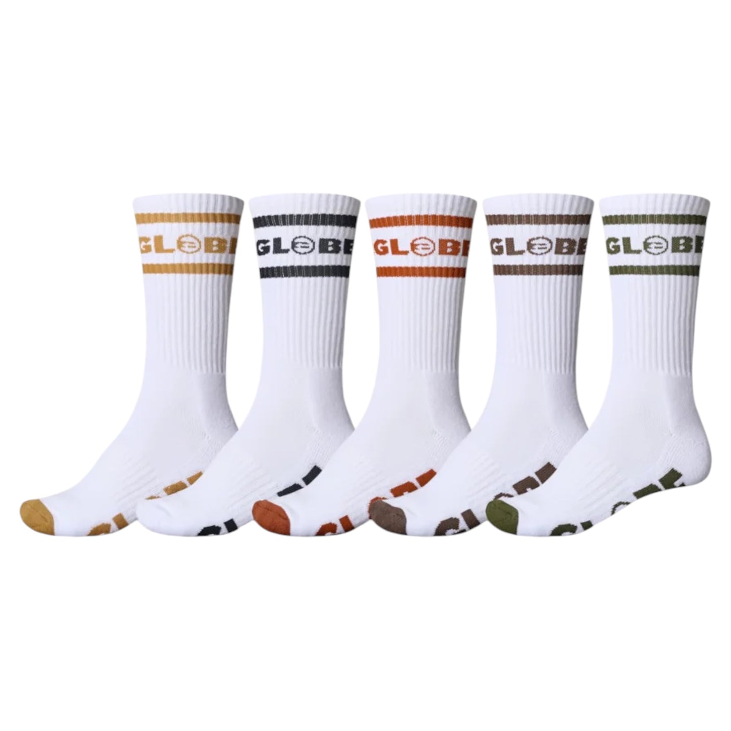 GLOBE TILT HI CREW SOCK 5 PACK