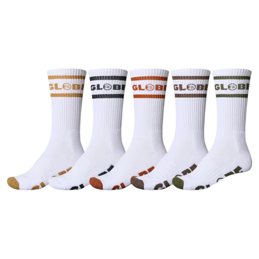 GLOBE TILT HI CREW SOCK 5 PACK