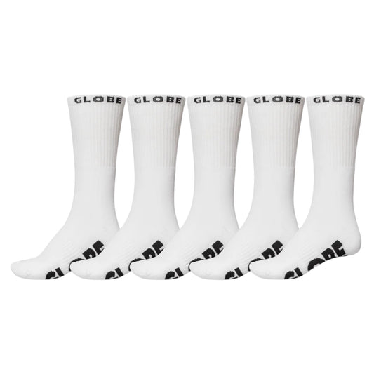 GLOBE WHITEOUT SOCK 5 PACK