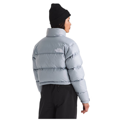 THE NORTH FACE WOMENS NUPTSE SHORT JACKET BLUE FLAX