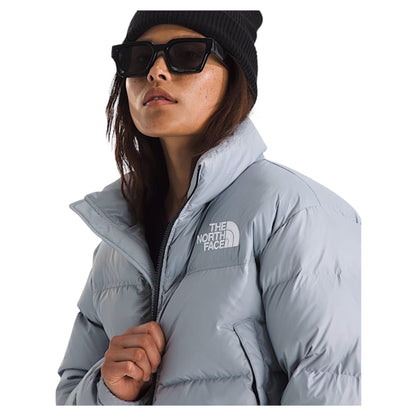 THE NORTH FACE WOMENS NUPTSE SHORT JACKET BLUE FLAX