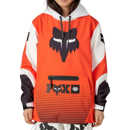 686 WOMENS FOX RACING 97 WATERPROOF HOODY FOX FLARE COLORBLOCK