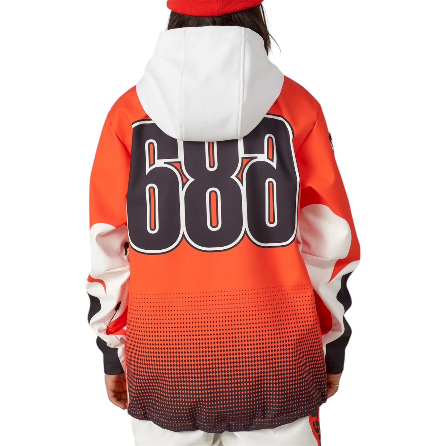 686 WOMENS FOX RACING 97 WATERPROOF HOODY FOX FLARE COLORBLOCK