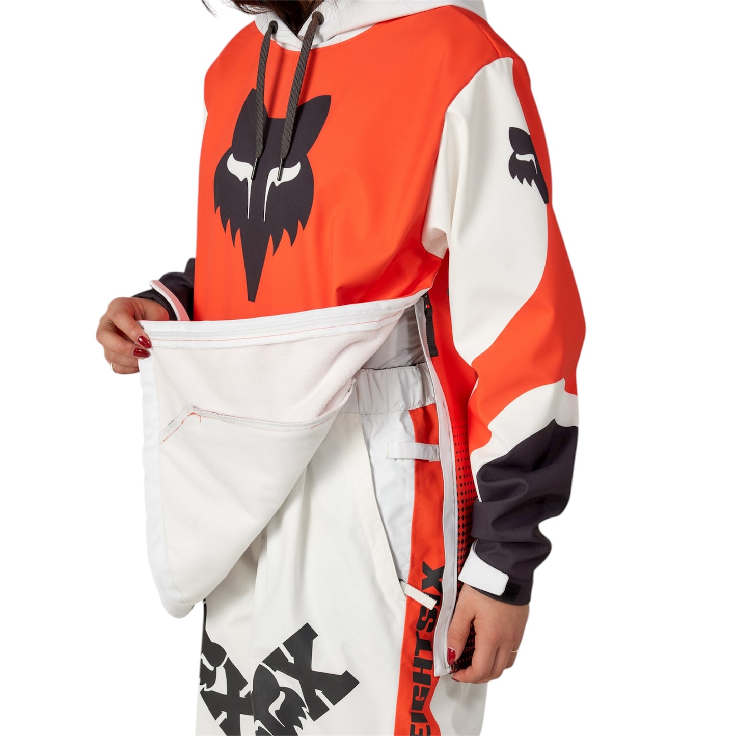 686 WOMENS FOX RACING 97 WATERPROOF HOODY FOX FLARE COLORBLOCK