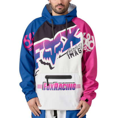 686 FOX RACING WATERPROOF HOODY FOX WHITE COLORBLOCK