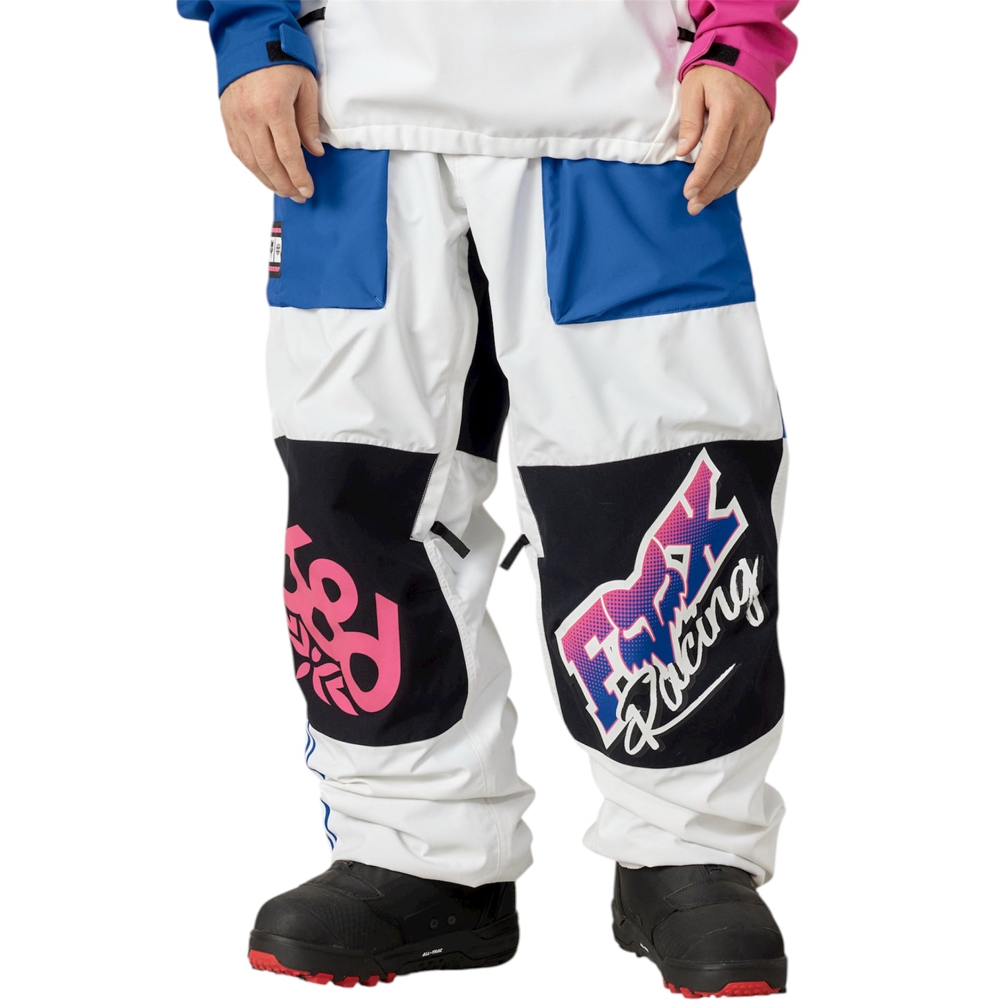 686 MENS FOX RACING SHELL PANT FOX WHITE COLORBLOCK