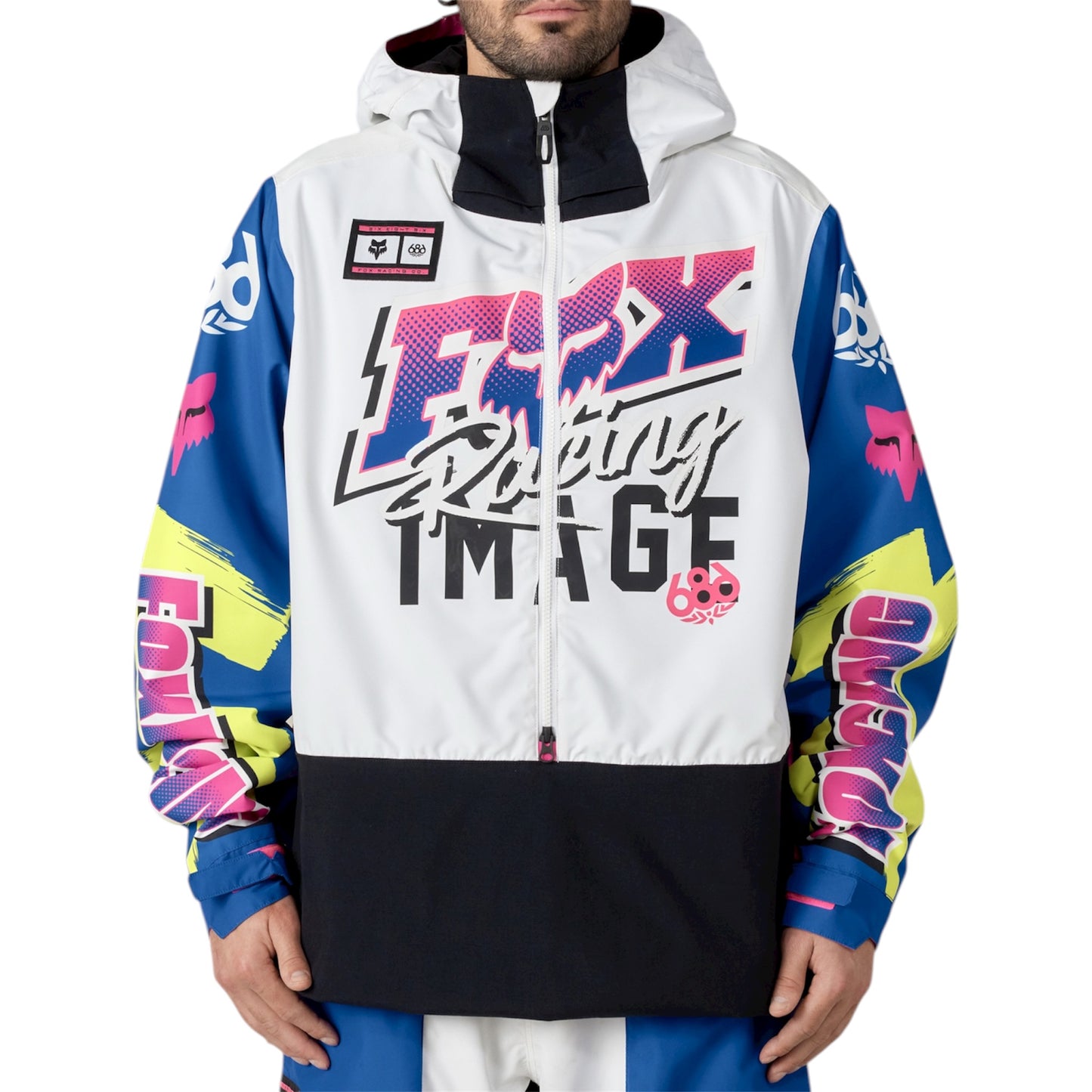 686 FOX RACING SHELL ANORAK FOX WHITE COLORBLOCK