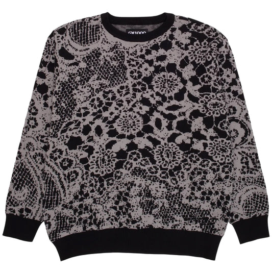 GX1000 JACQUARD KNIT SWEATER LACED GREY BLACK