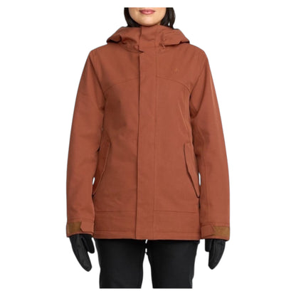 VOLCOM WOMENS STONEY SHADOW INSULATED JACKET HENNA