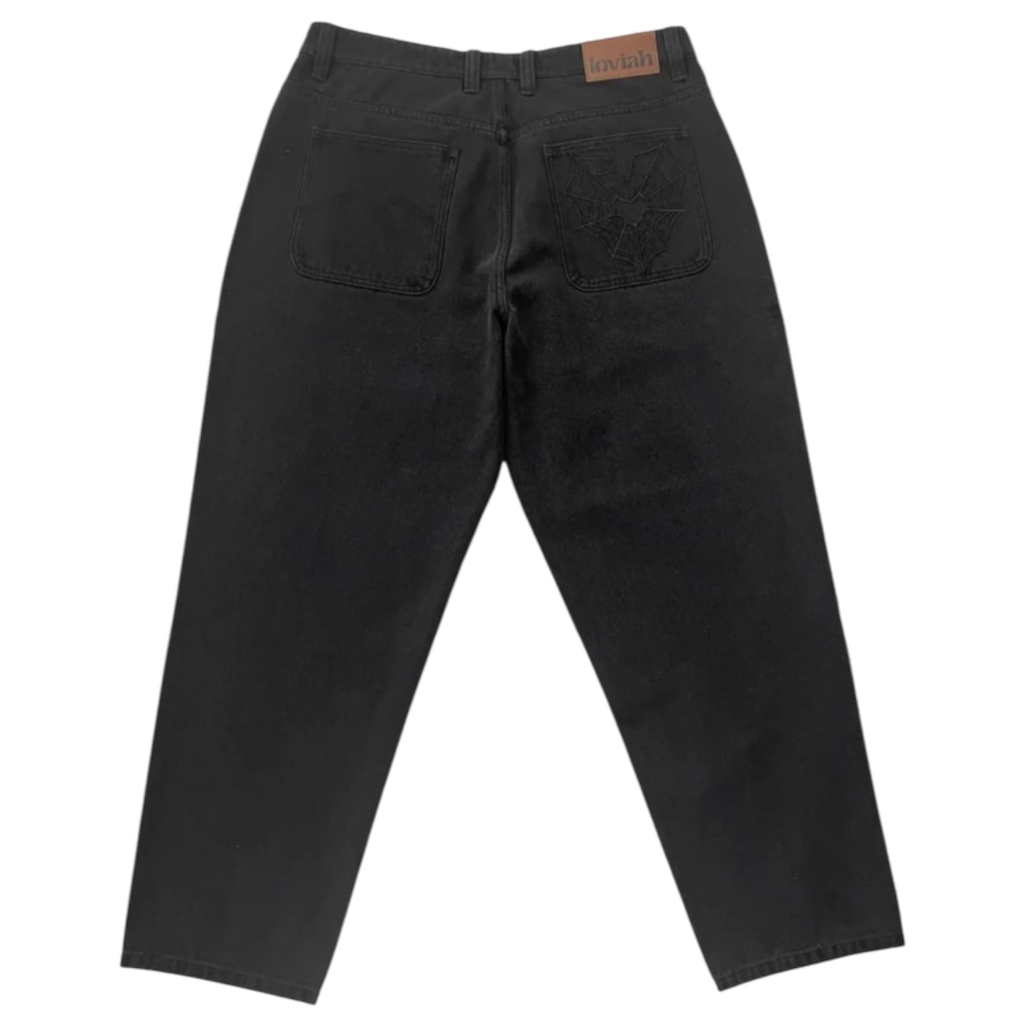 LOVIAH 1990 BAGGY SPIDERMAN 5 POCKET DENIM PANTS BLACK WASH