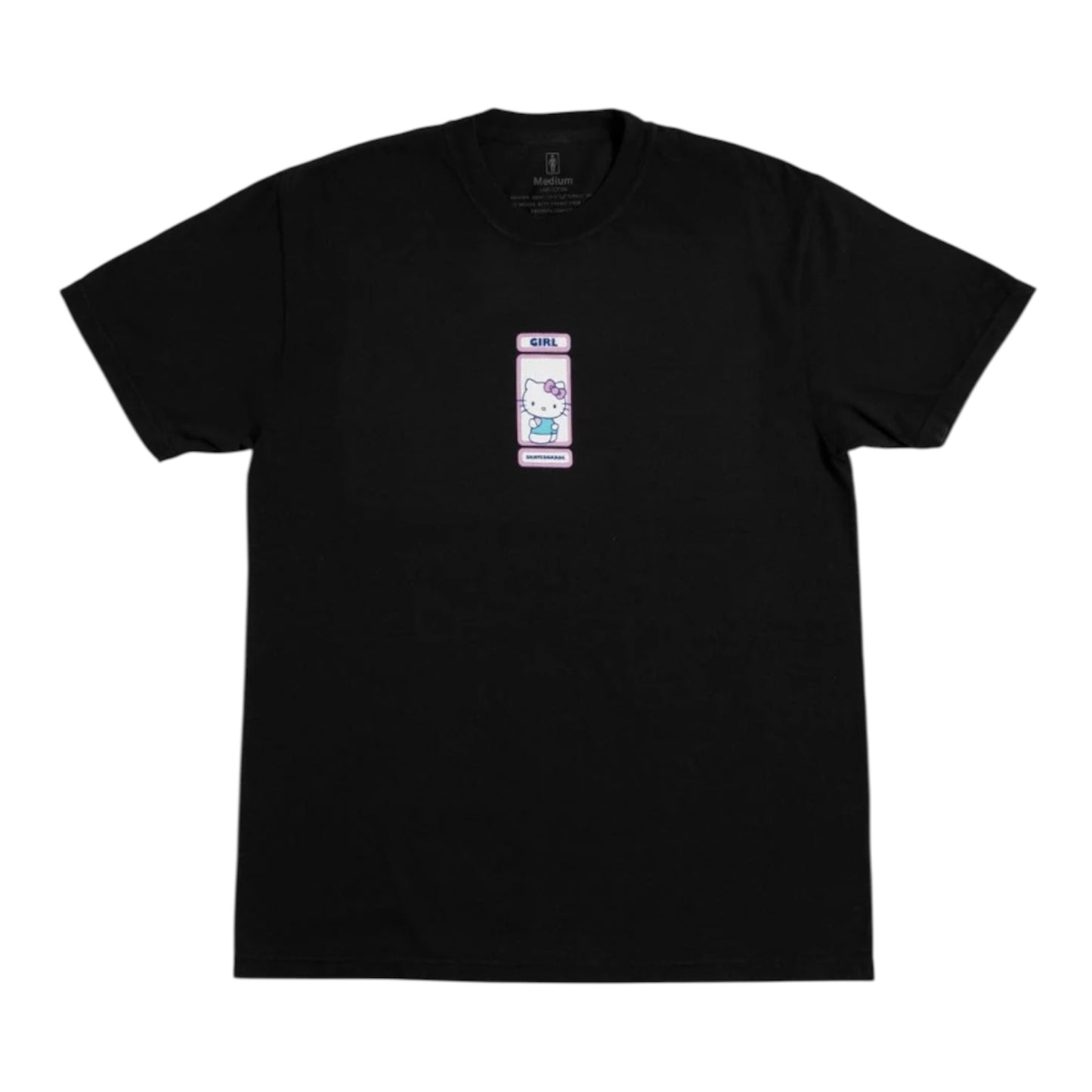 GIRL RAINBOW CIRCLE TEE BLACK