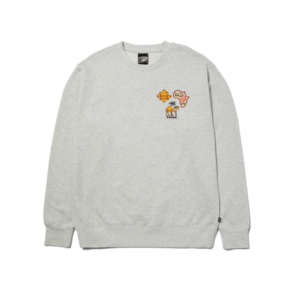 HUF X TOYOTA OVERLAND TOURING CREWNECK ASH