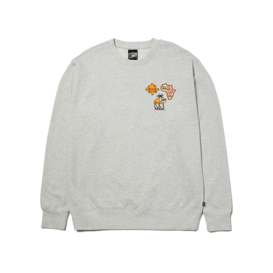 HUF X TOYOTA OVERLAND TOURING CREWNECK ASH