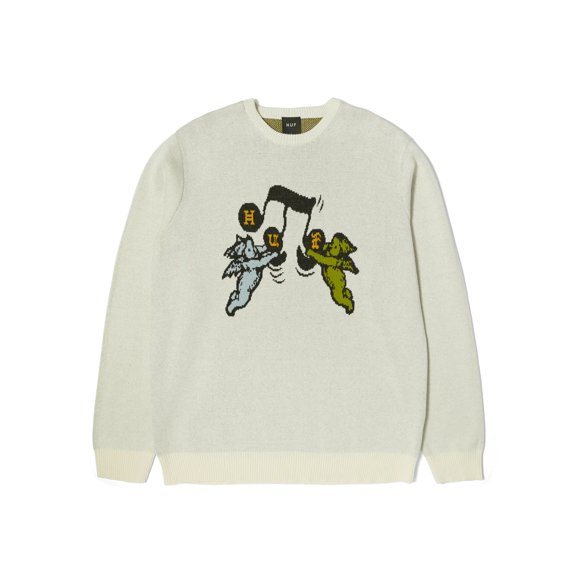 HUF SONG INTARSIA SWEATER LINEN